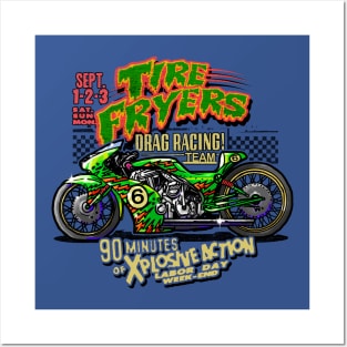 TIRE FRYER MOTORCYCLE Posters and Art